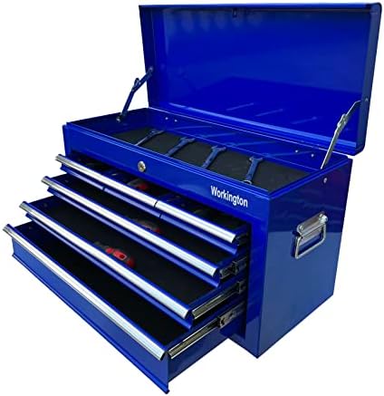workington portable metal tool chest with 6 drawers on a desk or shelf