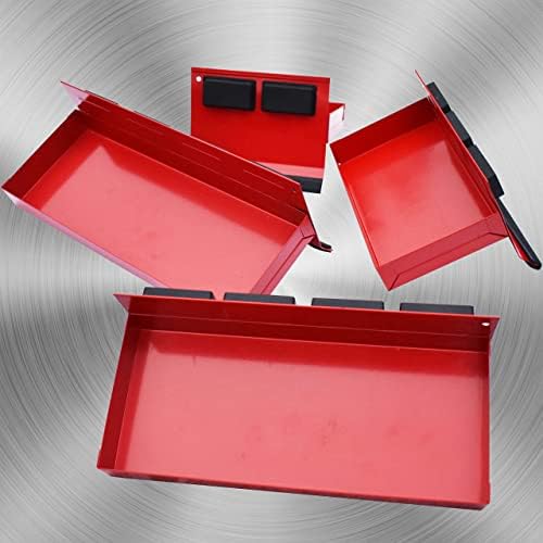 magnetic shelf 4-pcs set - red tool trays shown in use
