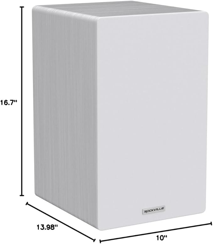 Rockville 2 RockShelf 68W 400w White 6.5" Home Theater Bookshelf Speakers/8 Ohm - Image 9