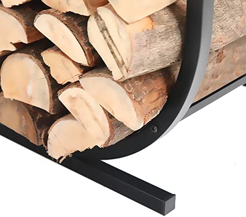 phi villa 17 inches small indoor/outdoor firewood log, front angle view