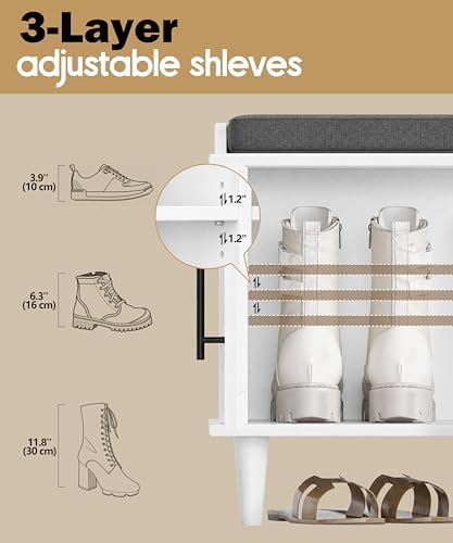 akxomel 39.4" rattan shoe storage bench 2 doors, package contents