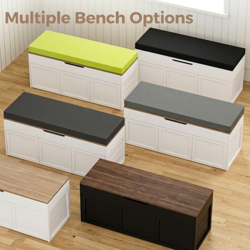 kikihouse l-shaped corner storage bench, backless wood bench, package contents