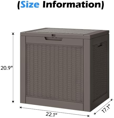 outdoor storage box waterproof, 30 gallon deck box shown in use