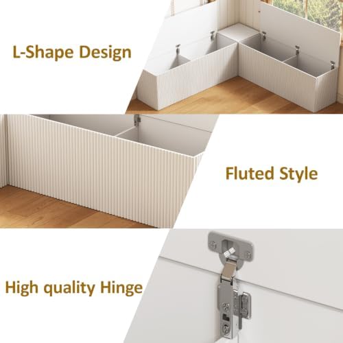 breakfast nook bench, l shaped storage bench with, side view