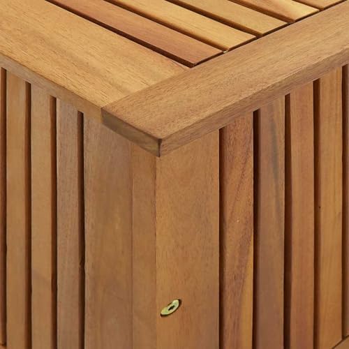 vidaxl garden storage box 35.4"x19.7"x22.8" solid wood acacia showing dimensions