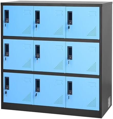 vevor 9 doors metal locker for employees, steel, view 9