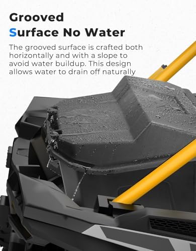 kemimoto 69 qt utv rear storage cargo box, close-up detail