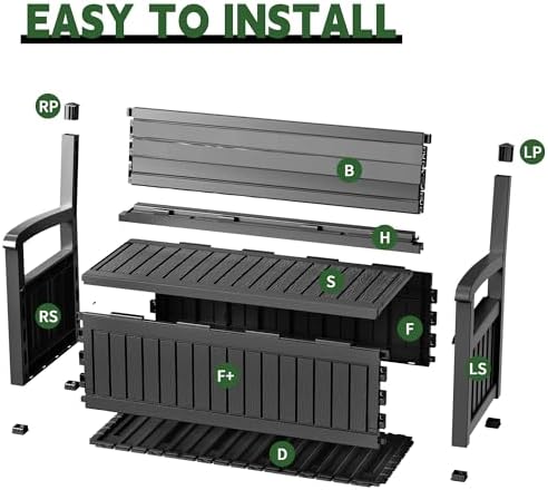 80 gallon outdoor storage bench,waterproof resin deck box on a desk or shelf