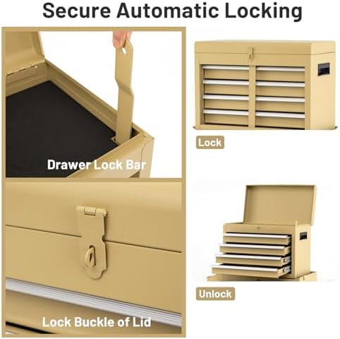goplus tool chest, 5 drawers rolling tool cabinet on a desk or shelf