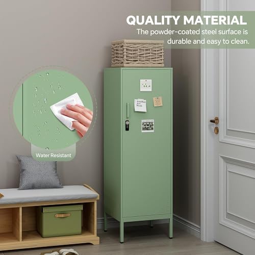 steehoom metal locker storage cabinet lockable 4 tier showing dimensions