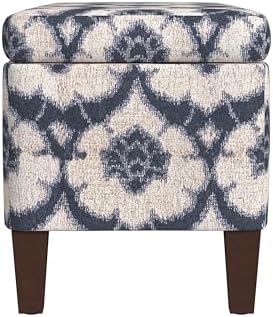 homepop 36" decorative storage bench - blue medallion, package contents