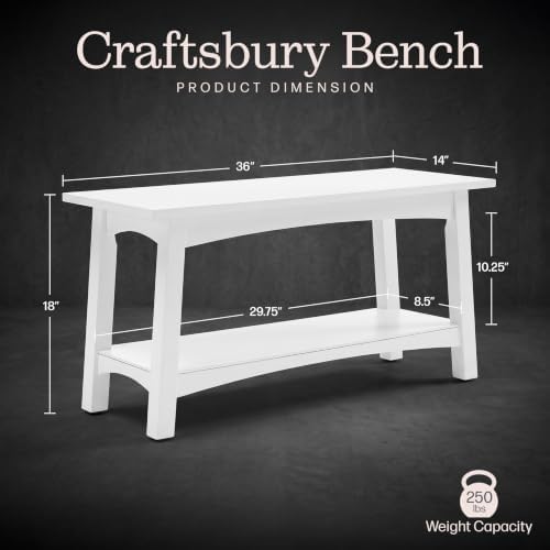 alaterre furniture craftsbury entryway bench with storage shelf, close-up detail