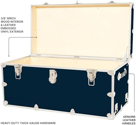 rhino classic xxl storage trunk, college dorm chest, close-up detail