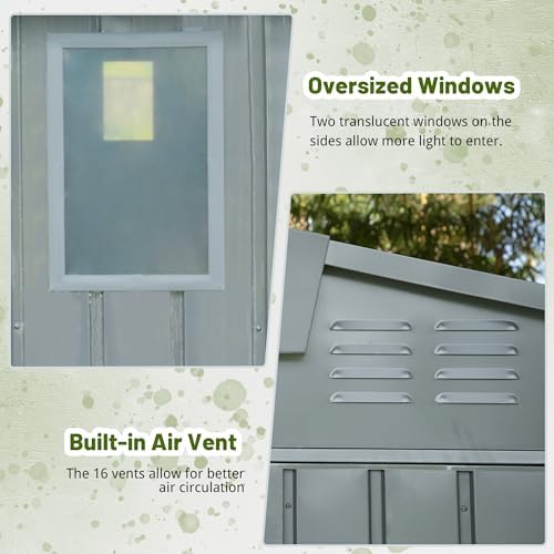domi outdoor storage shed 11'x12.5', metal sheds storage showing dimensions