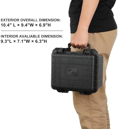 mayouko portable tool box with shock- proof sponge showing dimensions