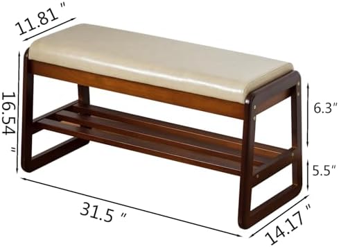 sobibo solid wood shoe rack bench with flip-top, close-up detail