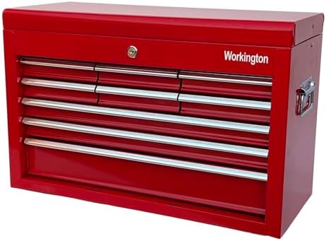 workington portable metal tool chest with 9 drawers, view 9