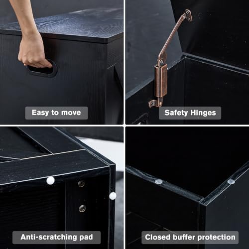 39.4” storage bench, extra large entryway bench with on a desk or shelf