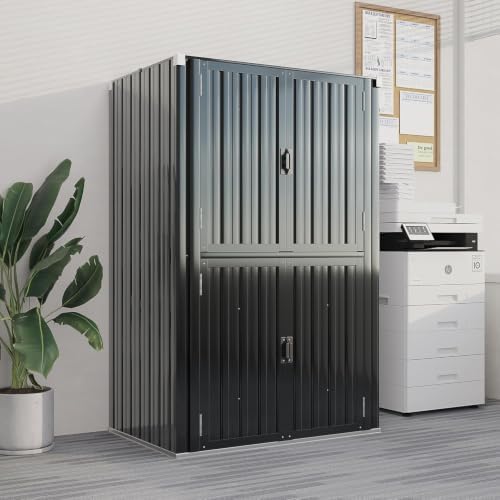aecojoy outdoor storage cabinet waterproof, 70'' large vertical showing dimensions