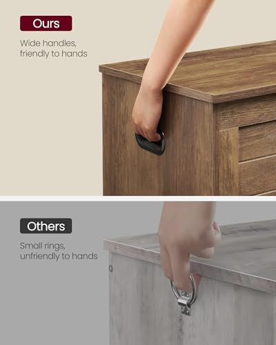 vasagle storage chest, 39.4 inches width bench with, view 9