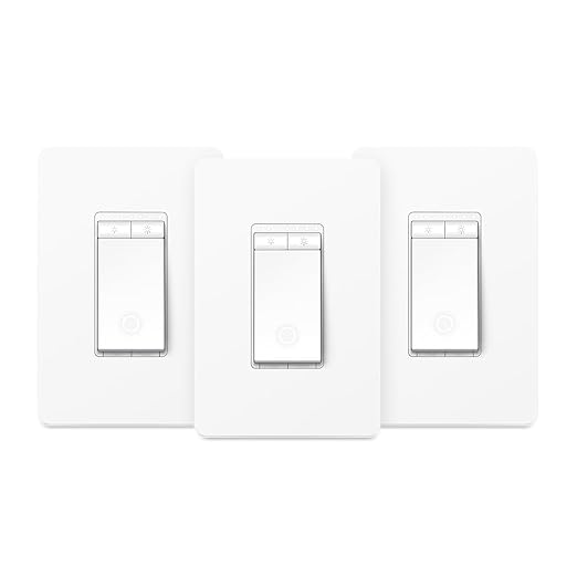 Kasa Smart Dimmer Switch HS220P3, Single Pole, Needs Neutral Wire, 2.4GHz Wi-Fi by KasaSmartbyTP-Link