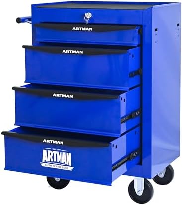 runboll 4 drawer rolling tool chest with locker, view 9