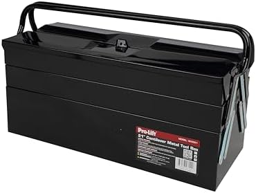 pro-lift steel tool box – 21-inch 5-tray cantilever shown in use