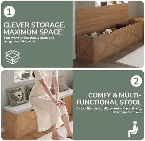 bobve l-shape storage bench with cushion, backless corner on a desk or shelf