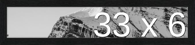 Frame It Easy 33 x 6 Black Grain Wood Frame by FrameItEasy