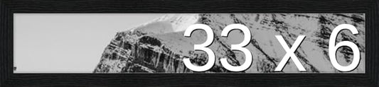 Frame It Easy 33 x 6 Black Grain Wood Frame by FrameItEasy