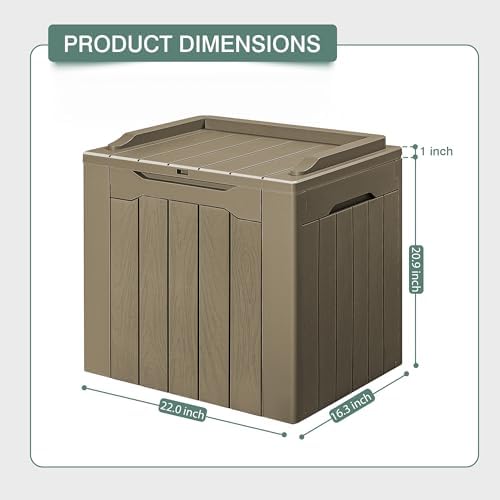 gunji 30 gallon small deck box outdoor waterproof, package contents