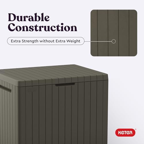 keter city 30 gal outdoor storage box and, view 9