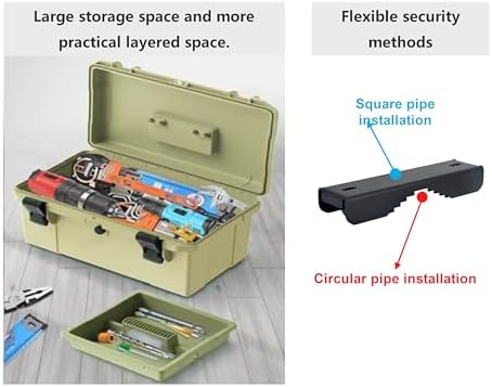 universal tool box kit,tractor tool box, lockable,with mounting, side view