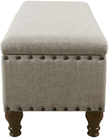 homepop large storage bench with nailhead trim, package contents