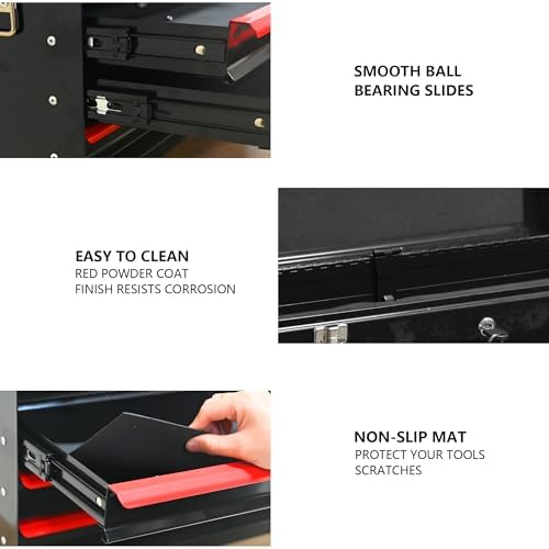 4 drawer 21" heavy duty metal tool box, package contents