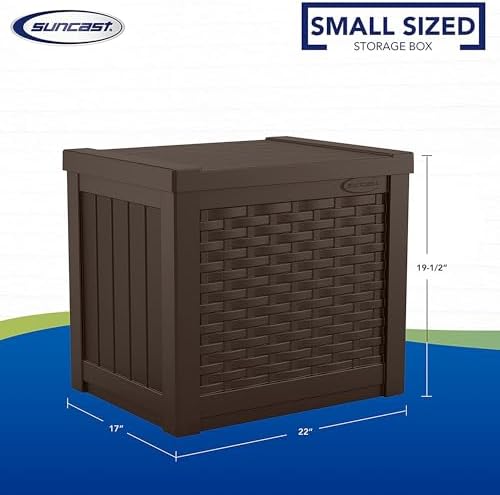 suncast 4 pack 22-gallon small deck box, package contents