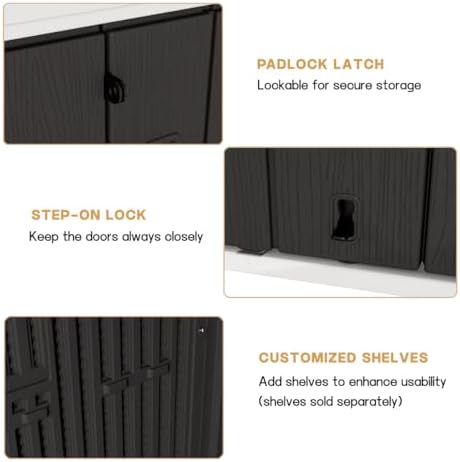 kinying outdoor horizontal storage sheds,37 cu.ft outdoor storage, view 9