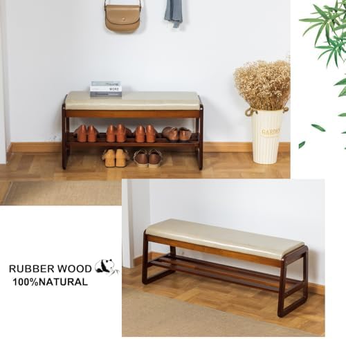 latifolia 2 tier shoe rack bench with flip-top showing dimensions