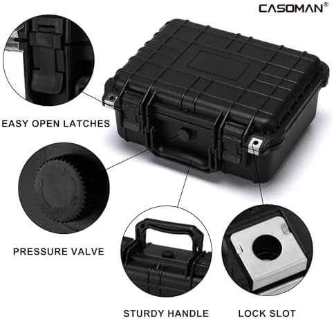 casoman water-proof and dust-proof protective sturdy plastic storage, side view