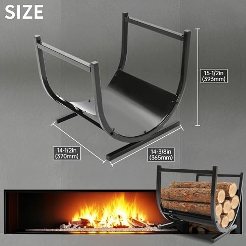 kojem 17" small indoor outdoor firewood rack heavy, package contents