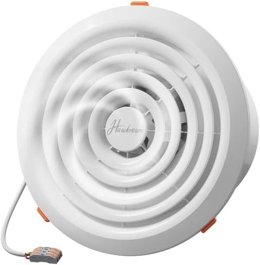 Hawkrown 8 Inch Round Bathroom Exhaust Fan，110 CFM 1 Sone Powerful and Quiet by FocusonKitchenBathroom