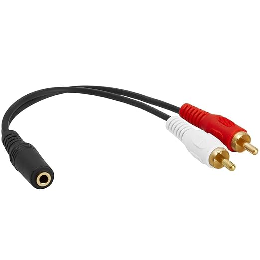 Cmple - [5 Pack 3.5mm Female Jack to 2 RCA Plugs Audio Stereo Adapter, 3.5mm - Image 2