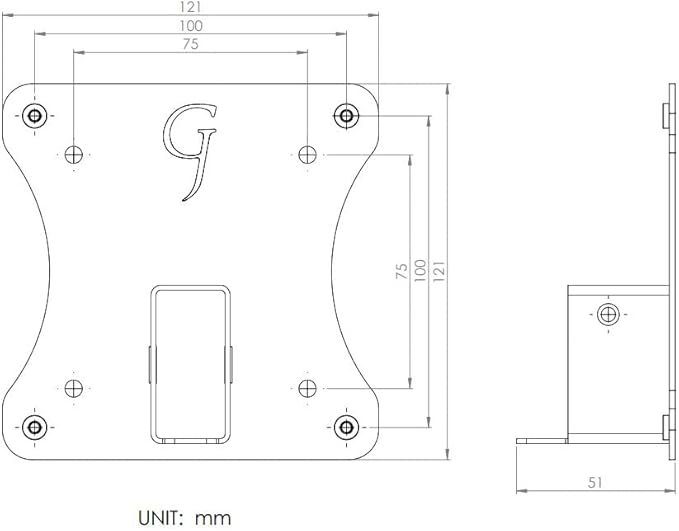 Gladiator Joe Monitor VESA Adapter Arm/Mount Compatible - Image 4