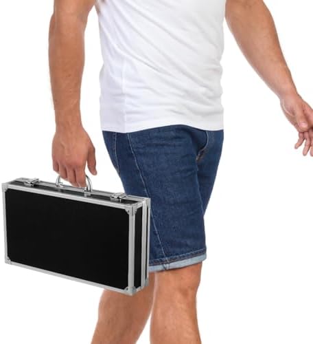 doitool aluminum alloy toolbox large capacity portable tool shown in use