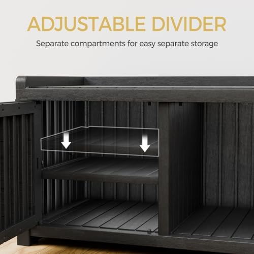 storage bench - waterproof resin shoe bench with showing dimensions