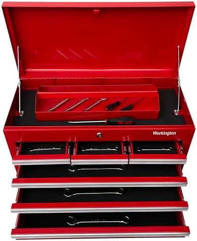 workington professional industrial portable metal tool chest with showing dimensions