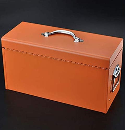edward tools portable metal tool box with drawers, side view