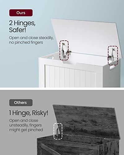 vasagle storage chest, 29.9 inches width bench with showing dimensions