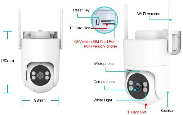6MP TUYA Security Camera Outdoor, 2.4G/5G WiFi Cameras - Image 7