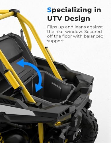 kemimoto 69 qt utv rear storage cargo box showing dimensions